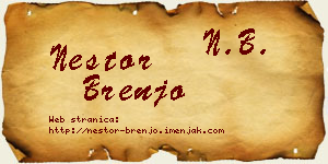 Nestor Brenjo vizit kartica